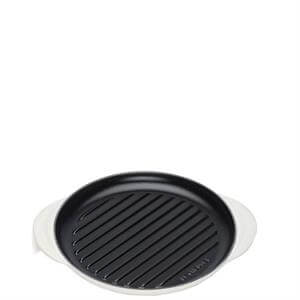 Le Creuset Cast Iron Meringue Classic Round Grill 25cm